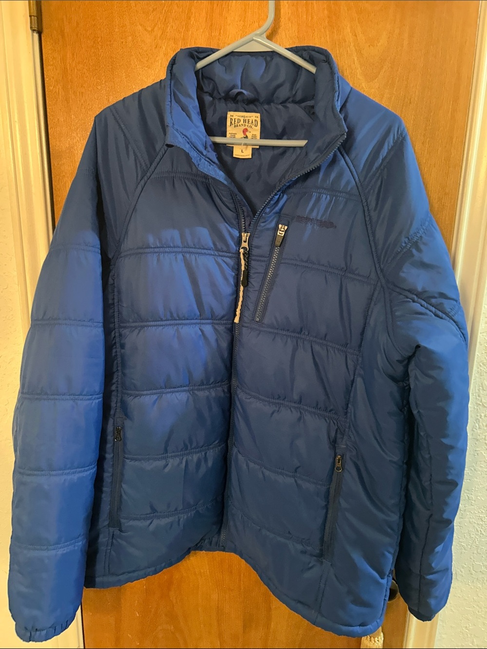 RedHead Men's Royal Blue Quilted Puffer Jacket. L. Like new